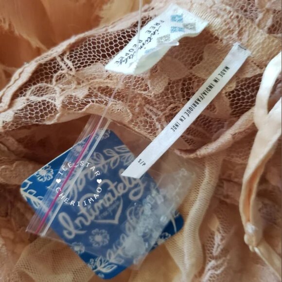 Free People NWT RARE Ombre Feather Sequin Beaded Lace Dress - Picture 13 of 13